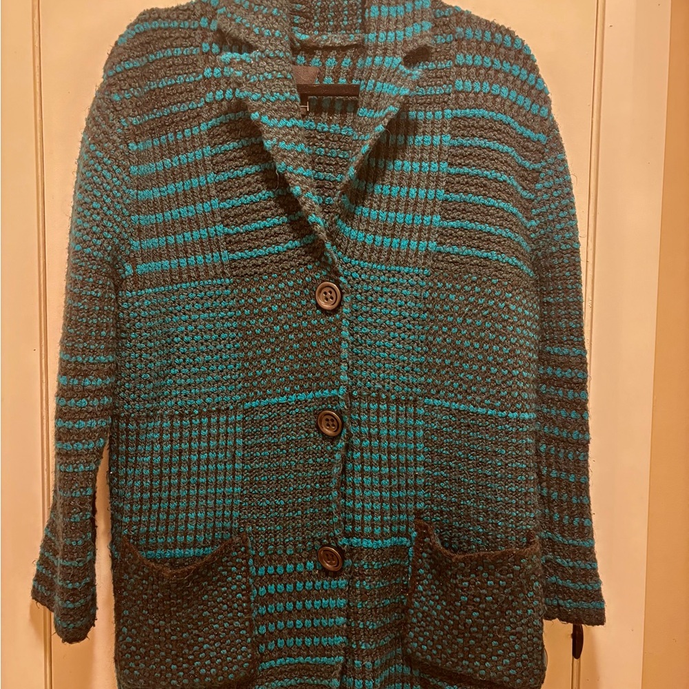 Desigual Teal and Black Knit Sweater - Picture 6 of 9